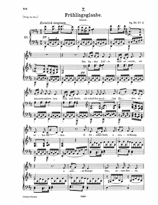 Complete Score (Very low voice, transposed to )