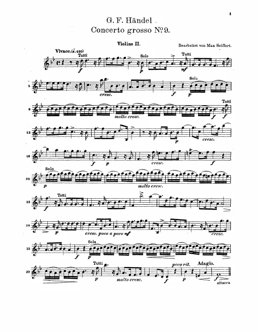 Violins II (Concertino/Ripieno)