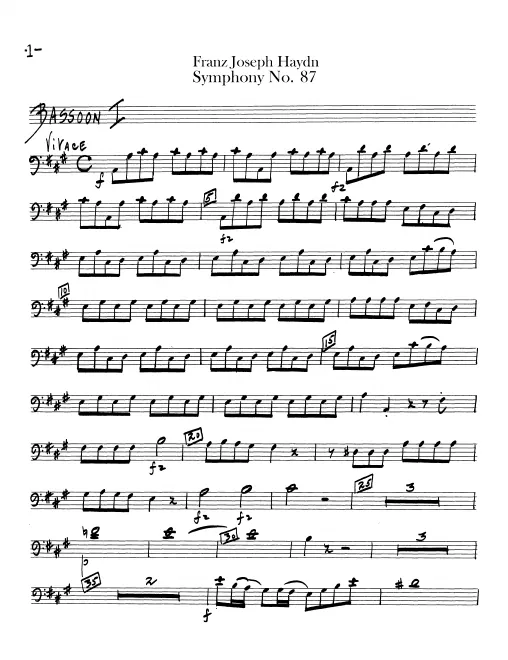 Bassoon 1, 2