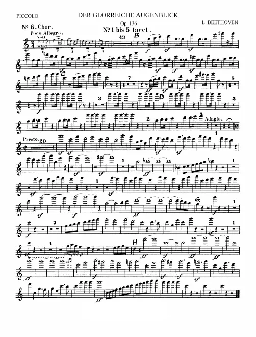 Piccolo, Flute 1, 2
