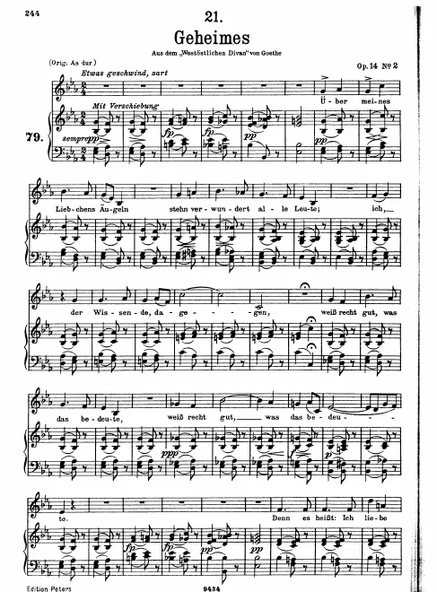 Complete Score (low voice, transposed to )