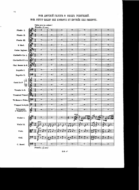 Act 1, No.3. Children's Galop and Entrance of the Parents