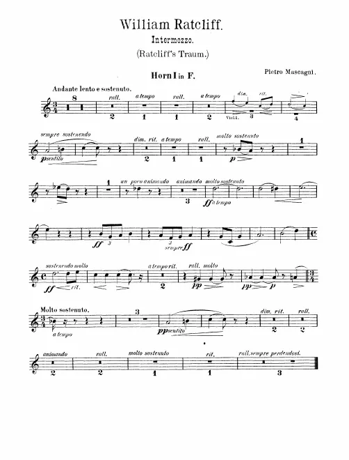 Horn 1, 2, 3, 4 (F)