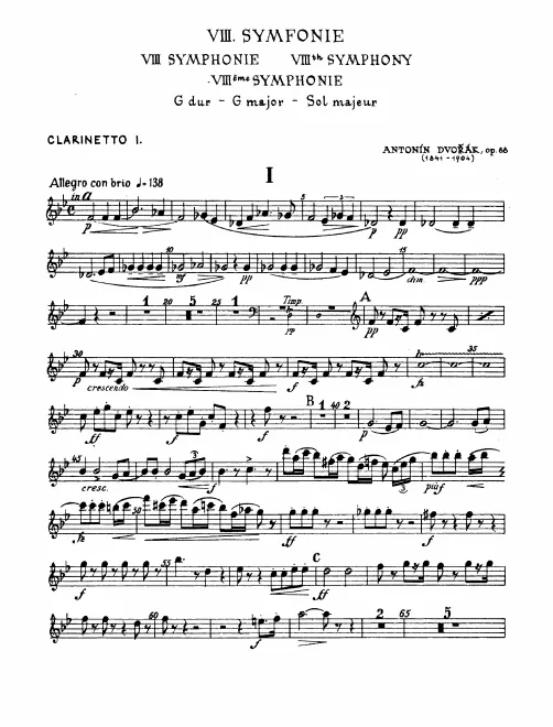 Clarinet 1, 2 (B, A)