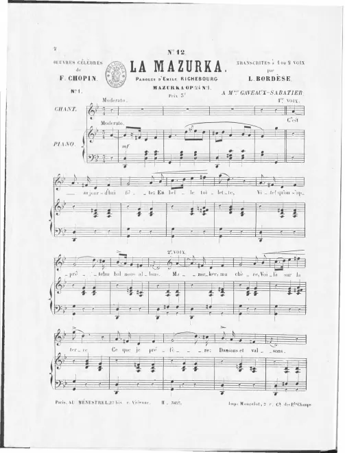 12. La mazurka (Mazurka, Op.24 No.1)