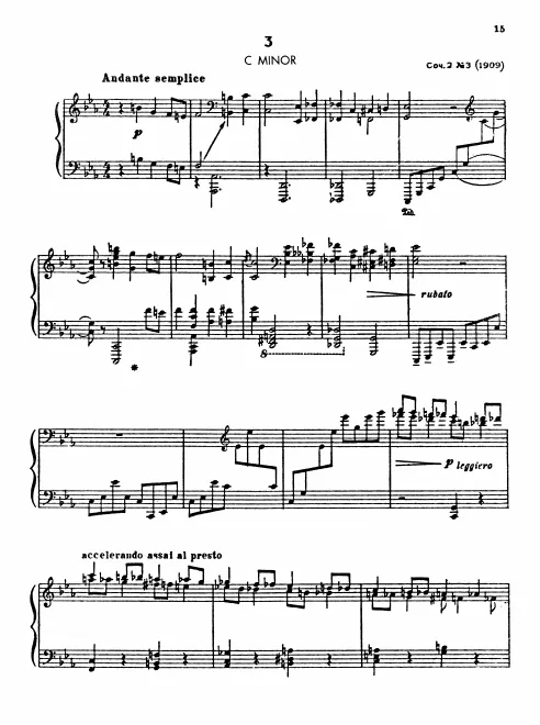 3. Andante semplice in C minor