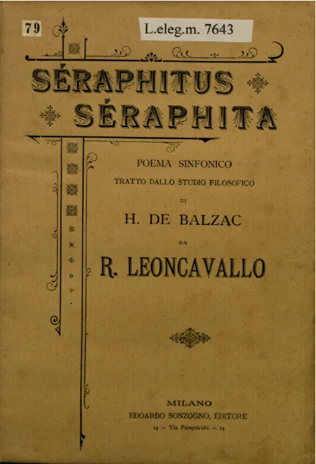 Program accompanying orchestral work