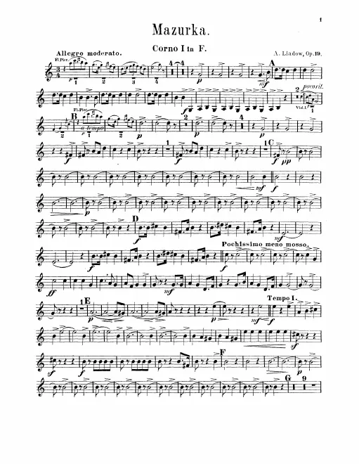 Horn 1, 2, 3, 4 (F)