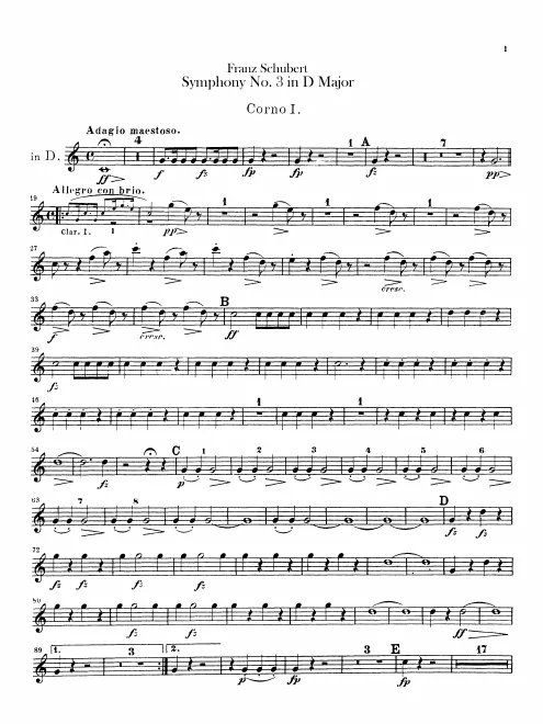 Horn 1, 2 (D, C)