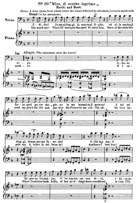 20. Recitative and Duet: Mira di acerba lagrime