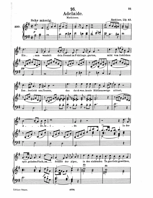 Complete Score (Transposed to )