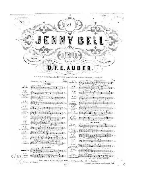 No.1, Ariette: "Au théâtre" (Act I, No.1)