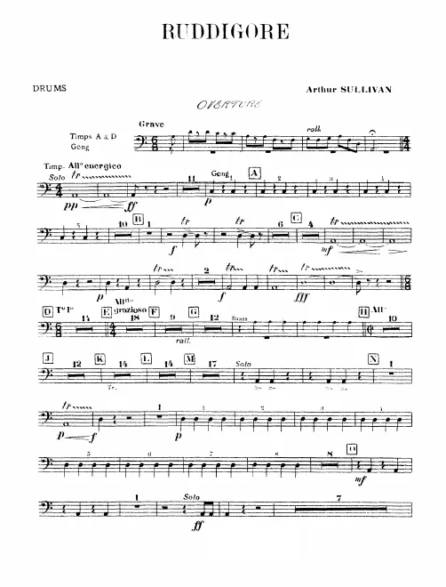 Timpani/Gong/Triangle/Snare Drum/Bass Drum/Cymbals