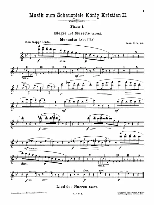 Flute 1, 2 (both also Piccolo)