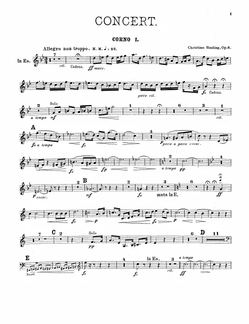 Horn 1, 2, 3, 4 (E)