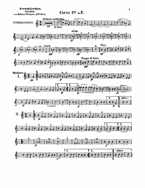 Horn 1, 2, 3, 4 (F)