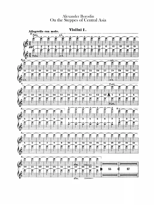 Violins I, II
