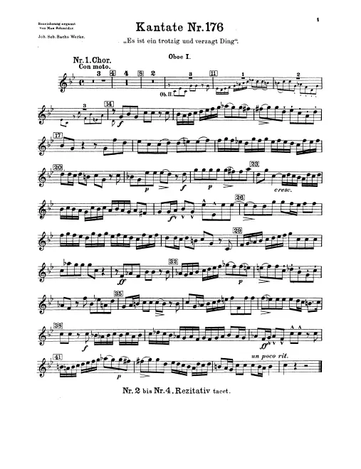 Oboe 1, 2, Oboe da caccia (English Horn)
