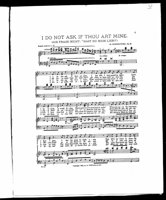 I Do Not Ask if Thou Art Mine (No.1)