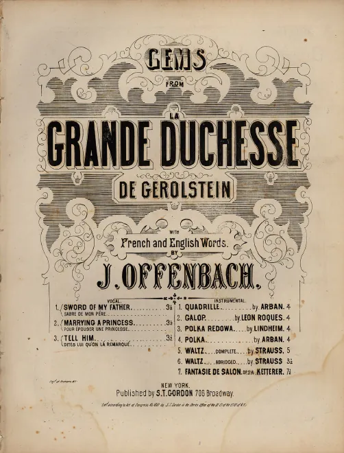 Déclaration: "Dites-lui qu'on l'a remarqué" (Act II, No.10b)