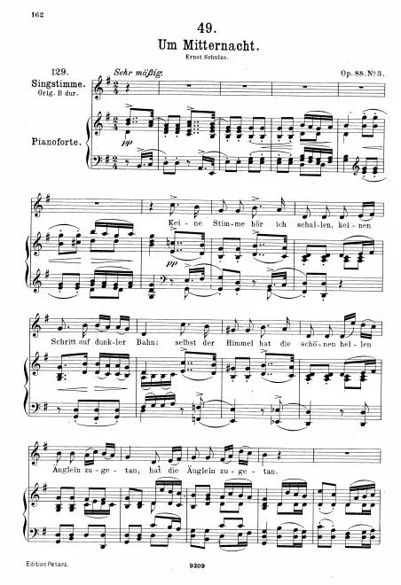 Complete Score (Medium Voice, transposed to )