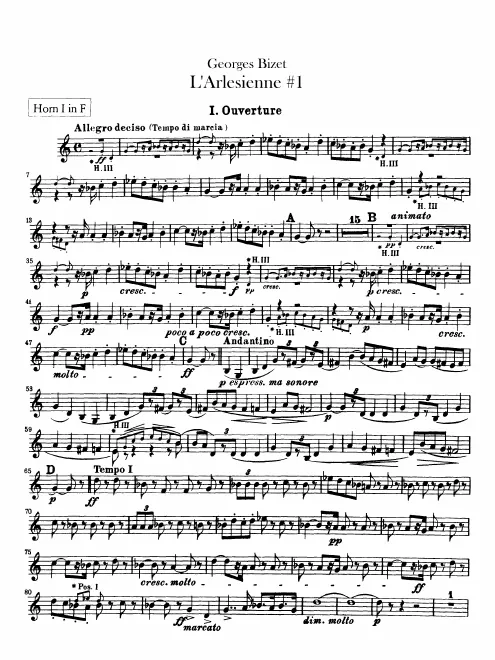 Horn 1, 2, 3, 4 (F)