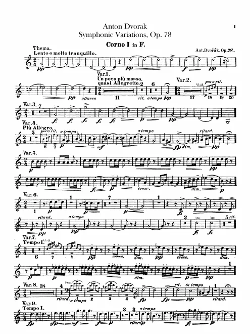 Horn 1, 2, 3, 4 (F)