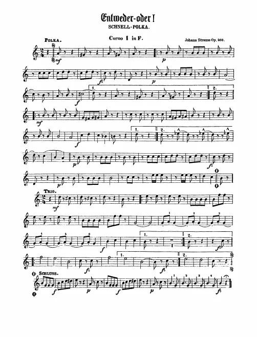 Horn 1, 2, 3, 4 (F)