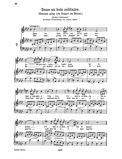 Complete Score (original / high voice, )