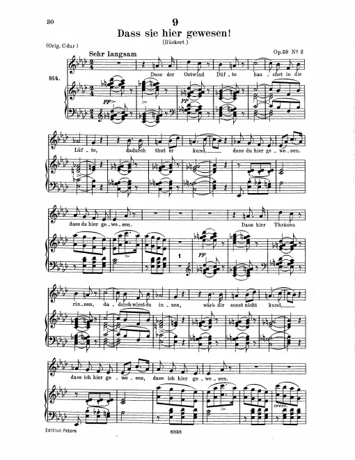 Complete Score (Low Voice, transposed to )