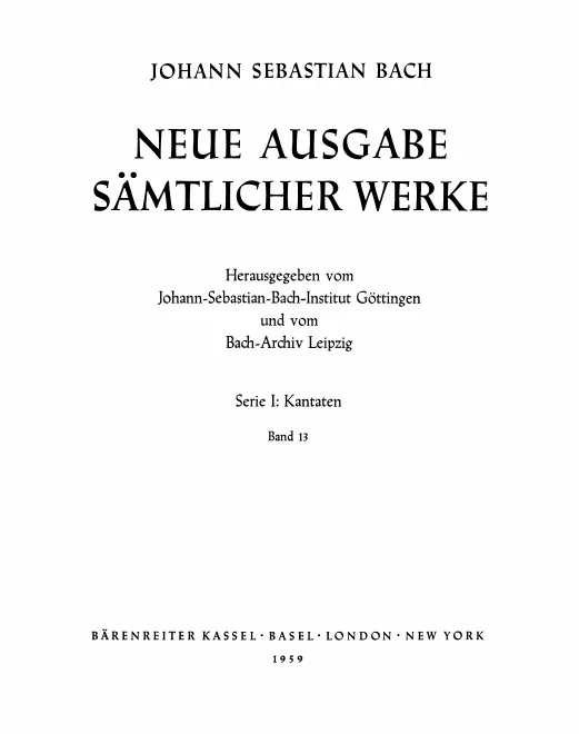 13. Kantaten zum 1. Pfingsttag