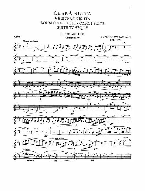 Oboe 1, 2, English Horn
