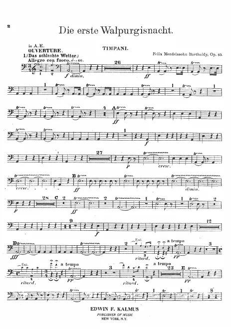 Timpani, Bass Drum/Cymbals