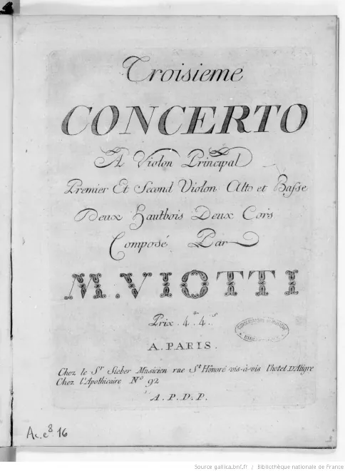 Parts (missing Violin Solo, Viola)