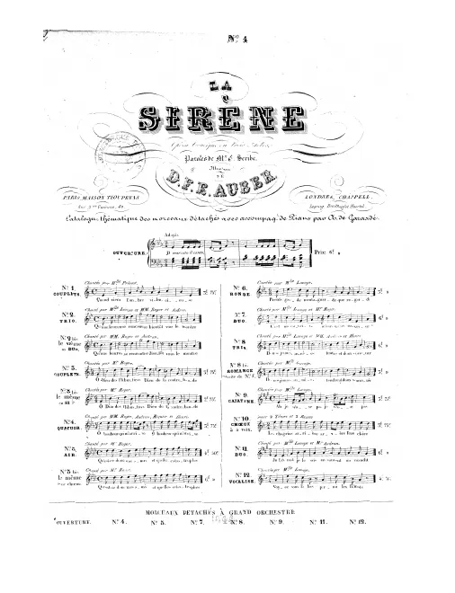 No.4, Quatuor: "Ô bonheur qui m'arrive" (E♭ major)