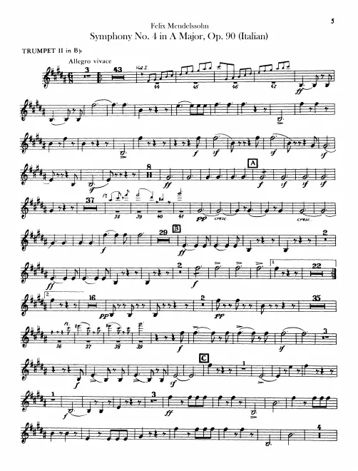 Trumpet 2 (B, Transposed)