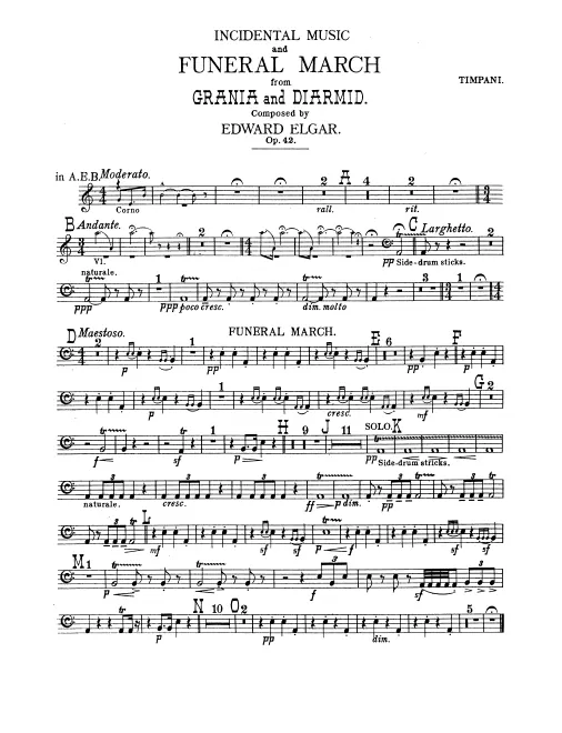 Timpani, Bass Drum/Cymbals (Tam-tam ad. lib)