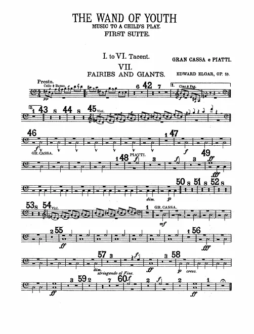 Bass Drum/Cymbals, Triangle (Piccolo Snare Drum ad. lib)