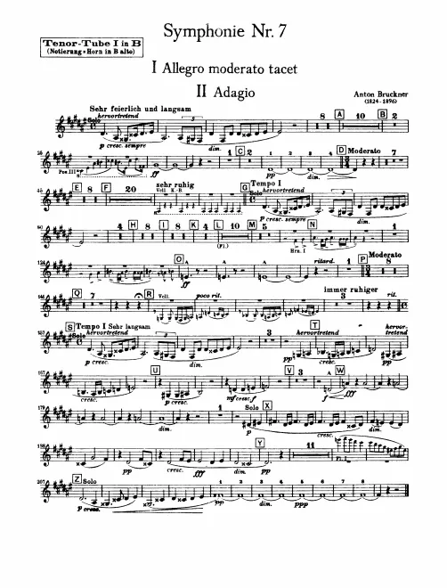Tenor Wagner Tuba 1, 2 (B), Bass Wagner Tuba 1, 2 (F)