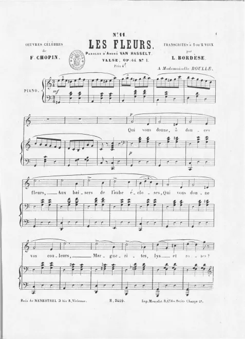11. Les fleurs (Waltz, Op.64 No.1)
