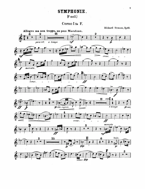 Horn 1, 2, 3, 4 (F)