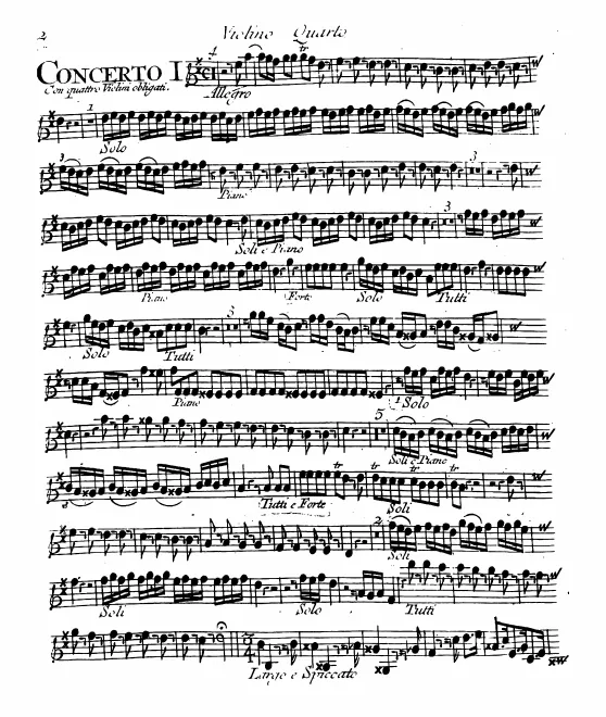 Violins IV (solo and ripieno)