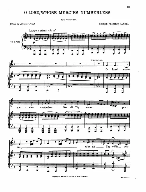 Aria: O Lord, whose mercies numberless (Alto)