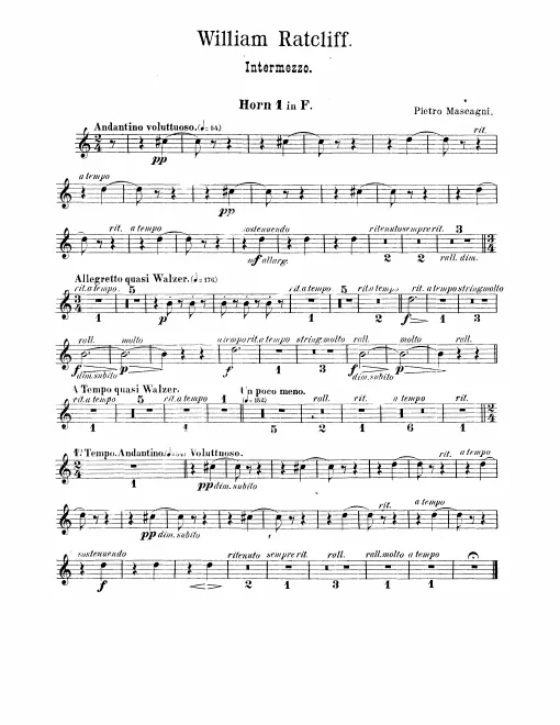 Horn 1, 2, 3, 4 (F)