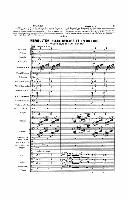 Sc.1: Introduction, Scène, Choeurs, et Èpithalame