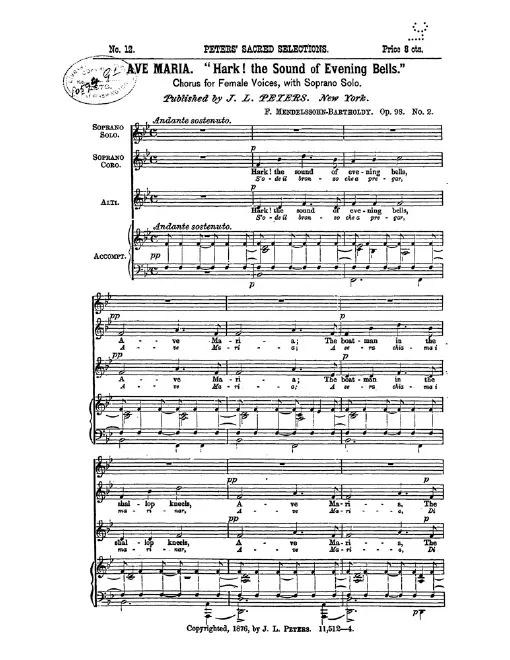 2. Ave Maria / "Hark! The Sound of Evening Bells."