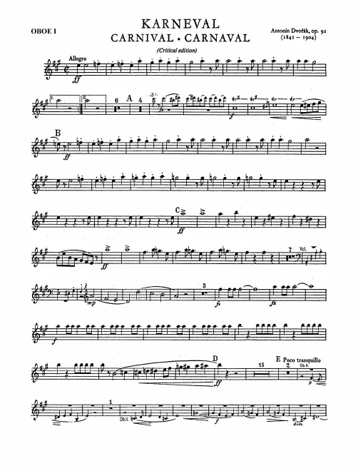 Oboe 1, 2, English Horn