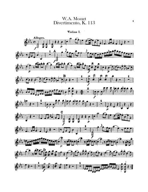 Violins I, II