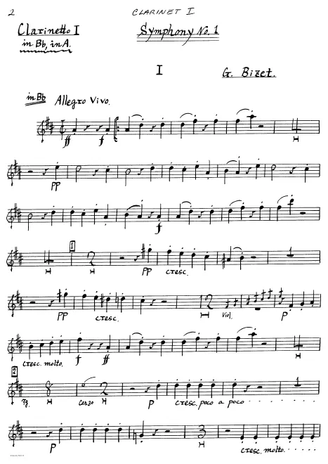 Clarinet 1, 2 (B, A)
