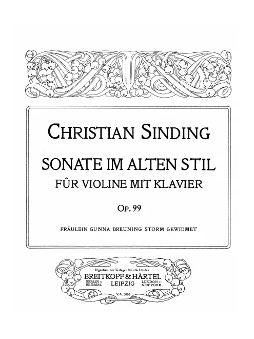 Piano Score and Violin Part (black and white)